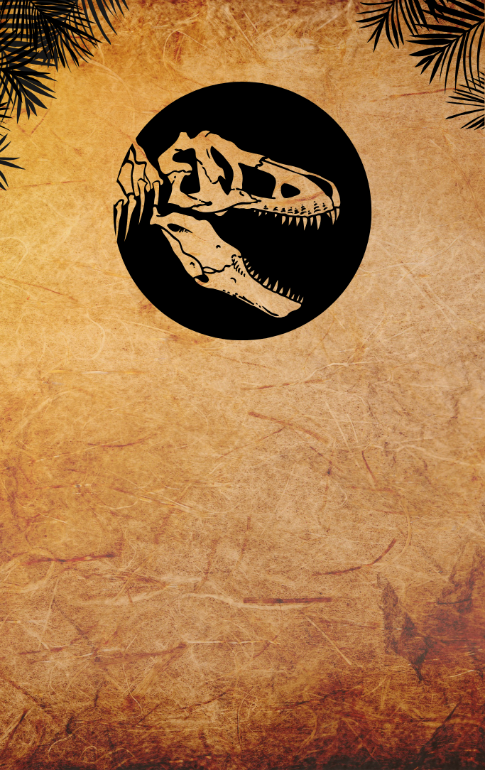 black dino skull outline 