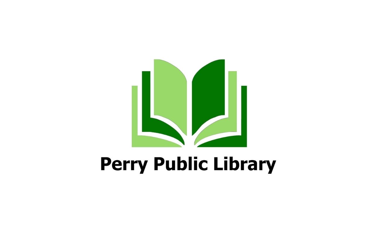 Perry Public Library green and white logo