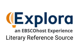 white background reading "Explora: an EBSCOhost Experience" and "Literary Reference Source"
