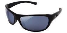 Pair of black colorblind glasses with tinted lenses
