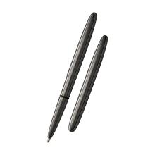 sleek, black pen with cap