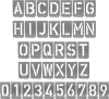 26 letter stencils and 10 number stencils