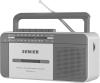 silver and gray cassette radio with antenna