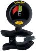 black 'Snark' branded clip-on tuner with digital screen