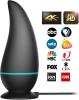 pod shaped tv antenna with channel logos 